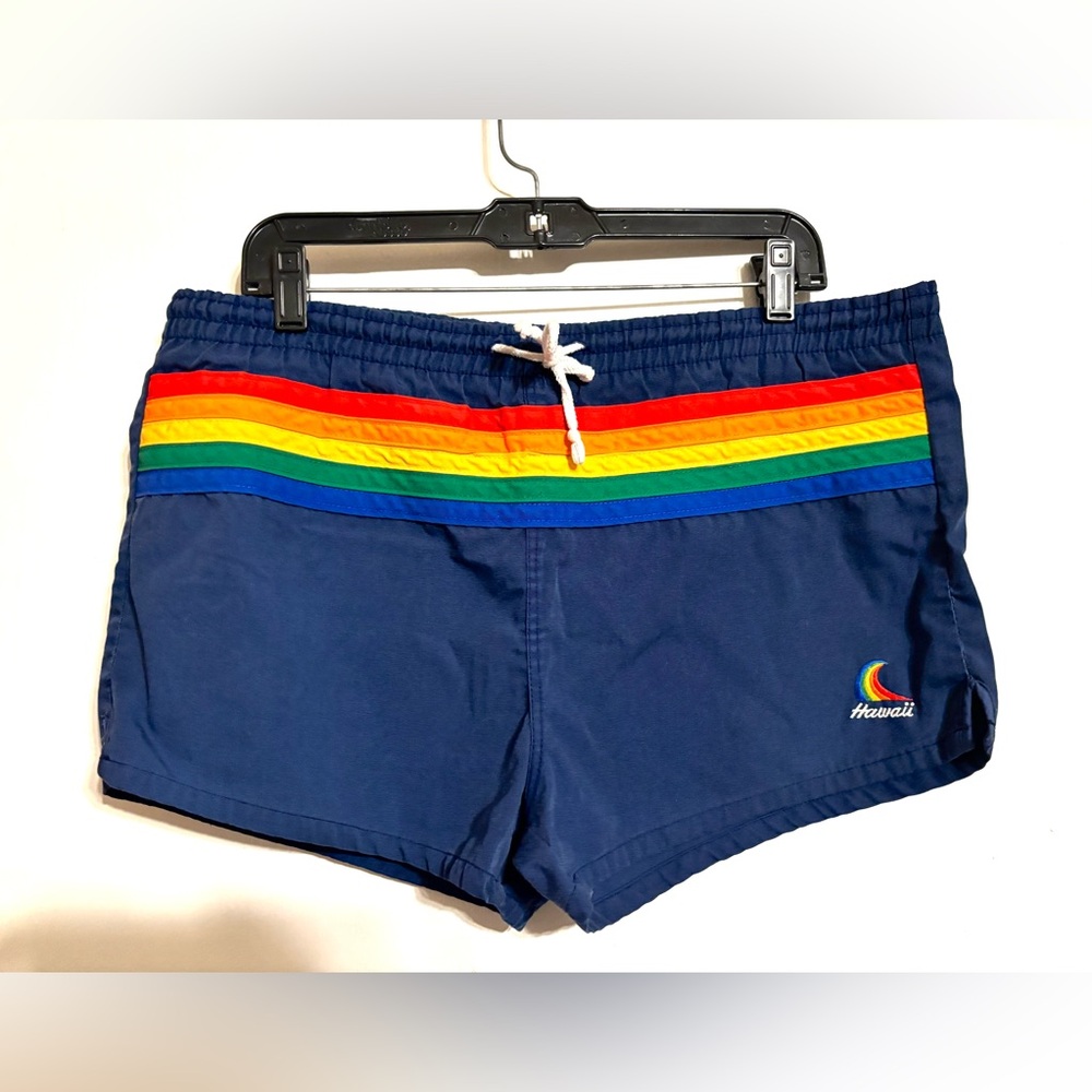 Vintage vtg Hawaii rainbow shorts swim trunks medium/large